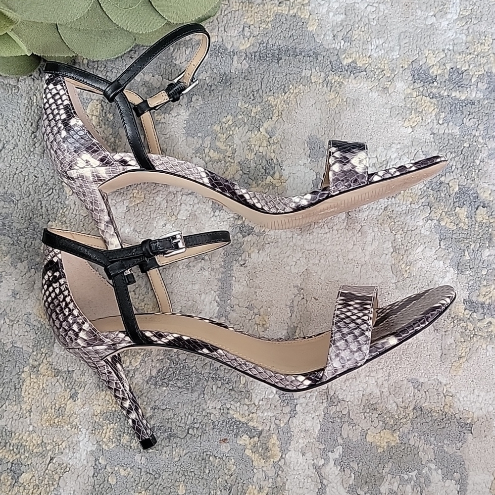 Michael Michael Kors Snakeskin 3" Leather Sandal - Picture 6 of 11